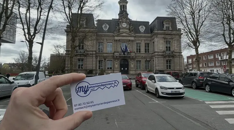 Mairie d’Anzin et carte de visite My Serrurier Depanneur